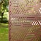 Glitzhome® 6ft. Brown Galvanized Steel Geometric Pattern Privacy Screen Fence Panel & Room Divider